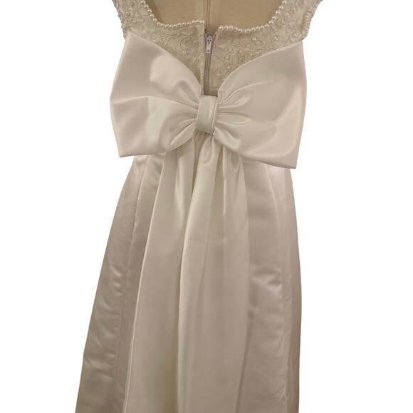 Vintage Mori Lee Wedding gown dress Madeline Gardner tmless bridal 90s luxe sz 4 - Picture 13 of 16